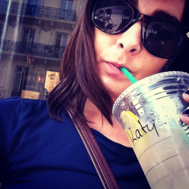 Omg this citron vert Starbucks ice cold drink thingamajigy is just what I need trekking round Paris waiting for @xheyitscharlx to arrive! #paris #frenchlife #notwedordead #starbucks #drinks #summer #hot #katy