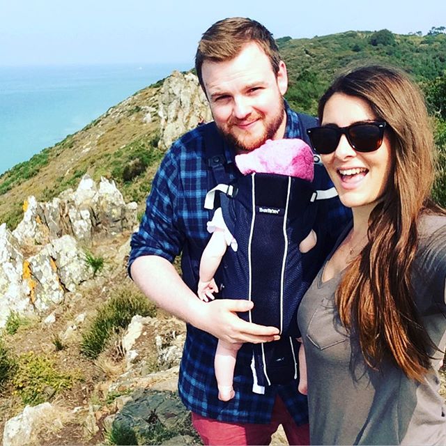 The under eye bags are a little deeper, the laughter lines more pronounced & the grey hairs are trying to poke through but we made it! This time last year I was full of anticipation and excitement ready to wake up and say ‘I do’, not knowing what a rollercoaster ride of a year we would face. I’m so grateful that you have been by my side through it all. You are my rock, my everything. You were totally worth the wait x 📷Photo from our first family holiday, can we just appreciate that man carrying baby is a VERY good look 😍 
#firstweddinganniversary #mrandmrs